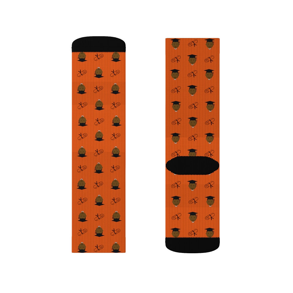 Thumbnail: Crew Socks - GRADUATE- ORANGE - B/M