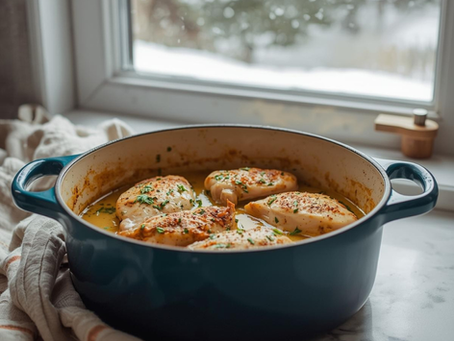 creamy garlic pasture raised chicken thighs