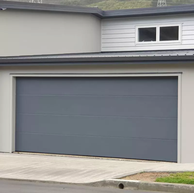 Thumbnail: Flush Garage Door with Sandpaper Finish - Modern Minimalism