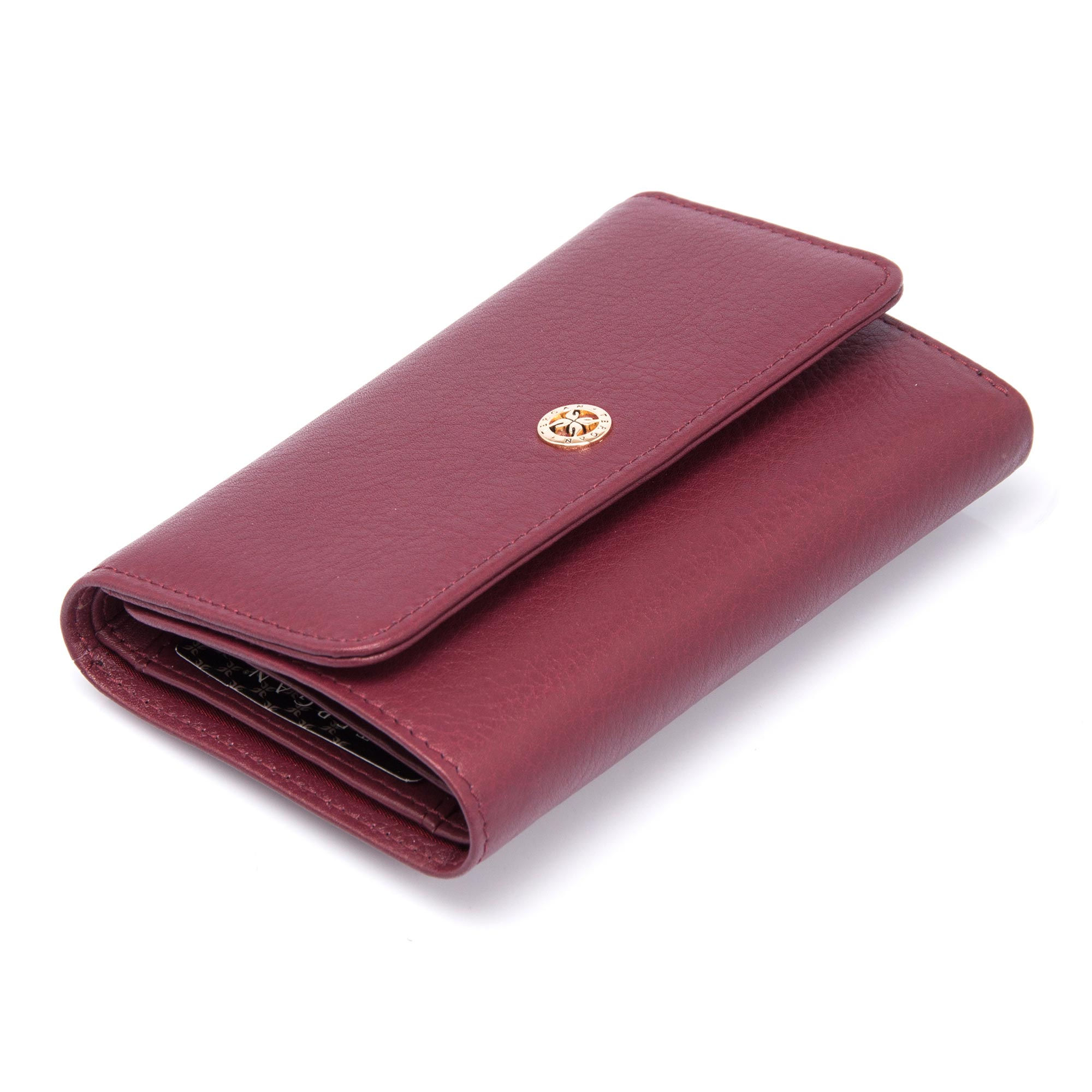 Bordo Dəri Qadın Cüzdanı