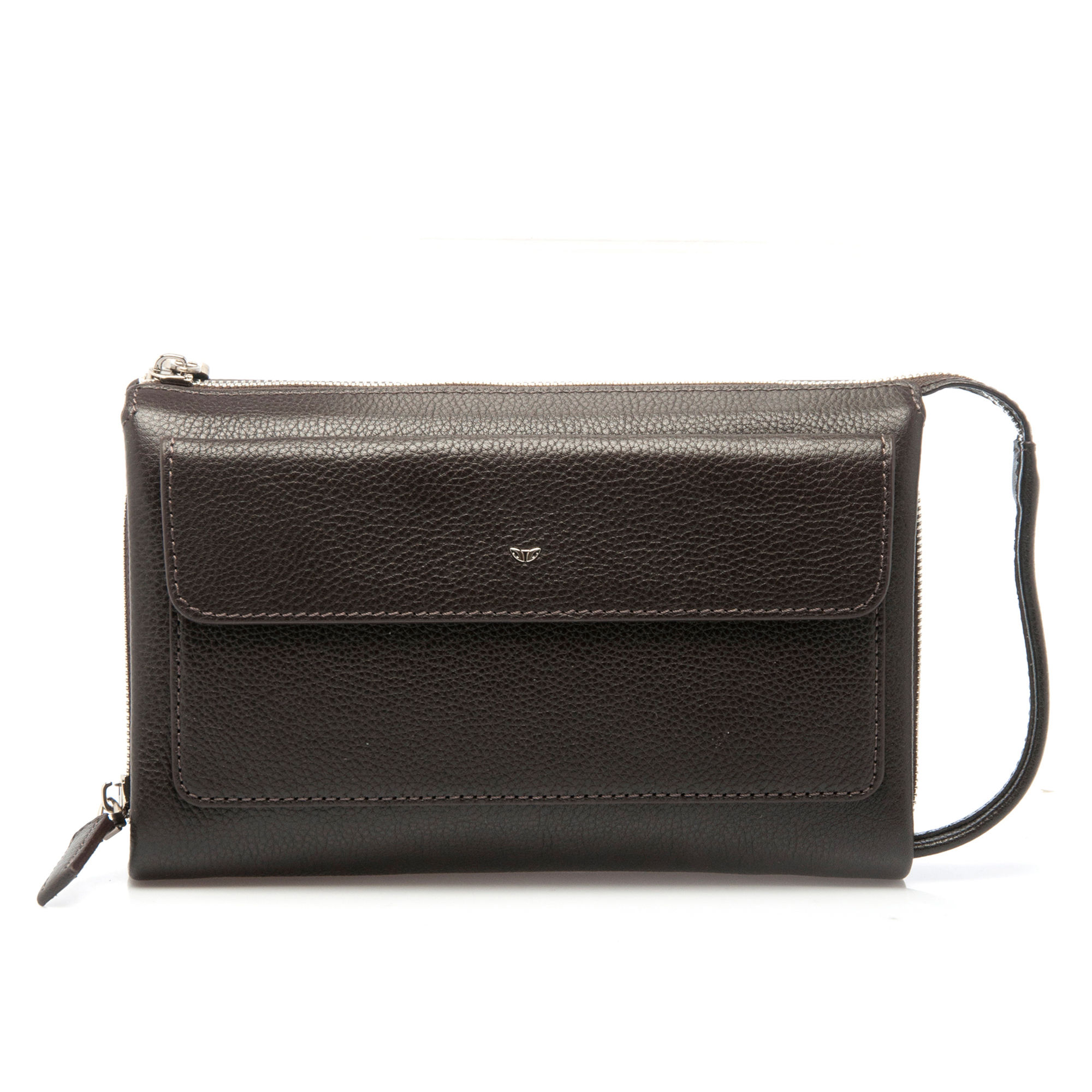 Qəhvə Dəri Kişi Əl Çantası