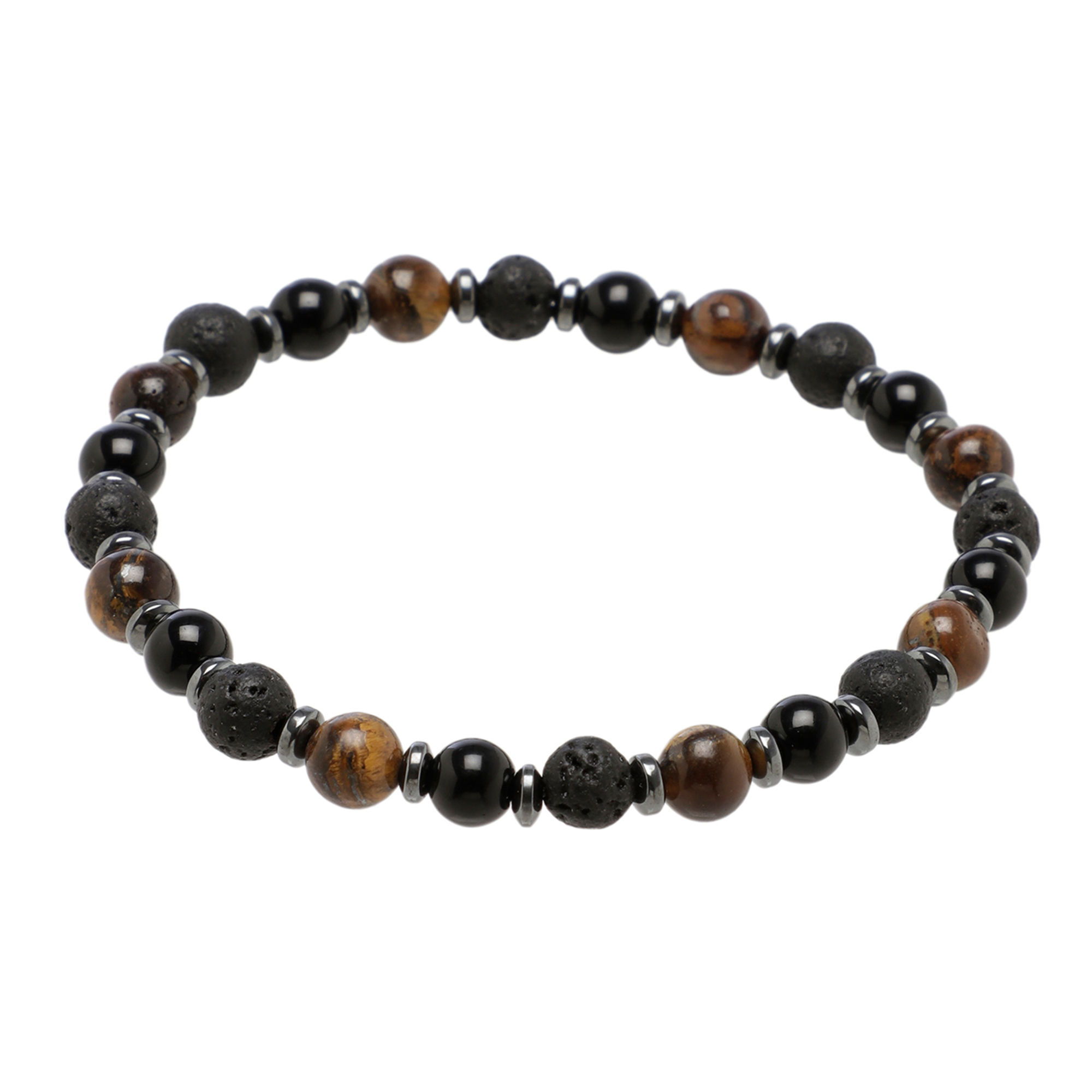 Qara Təbii Daş Kişi Biləklik