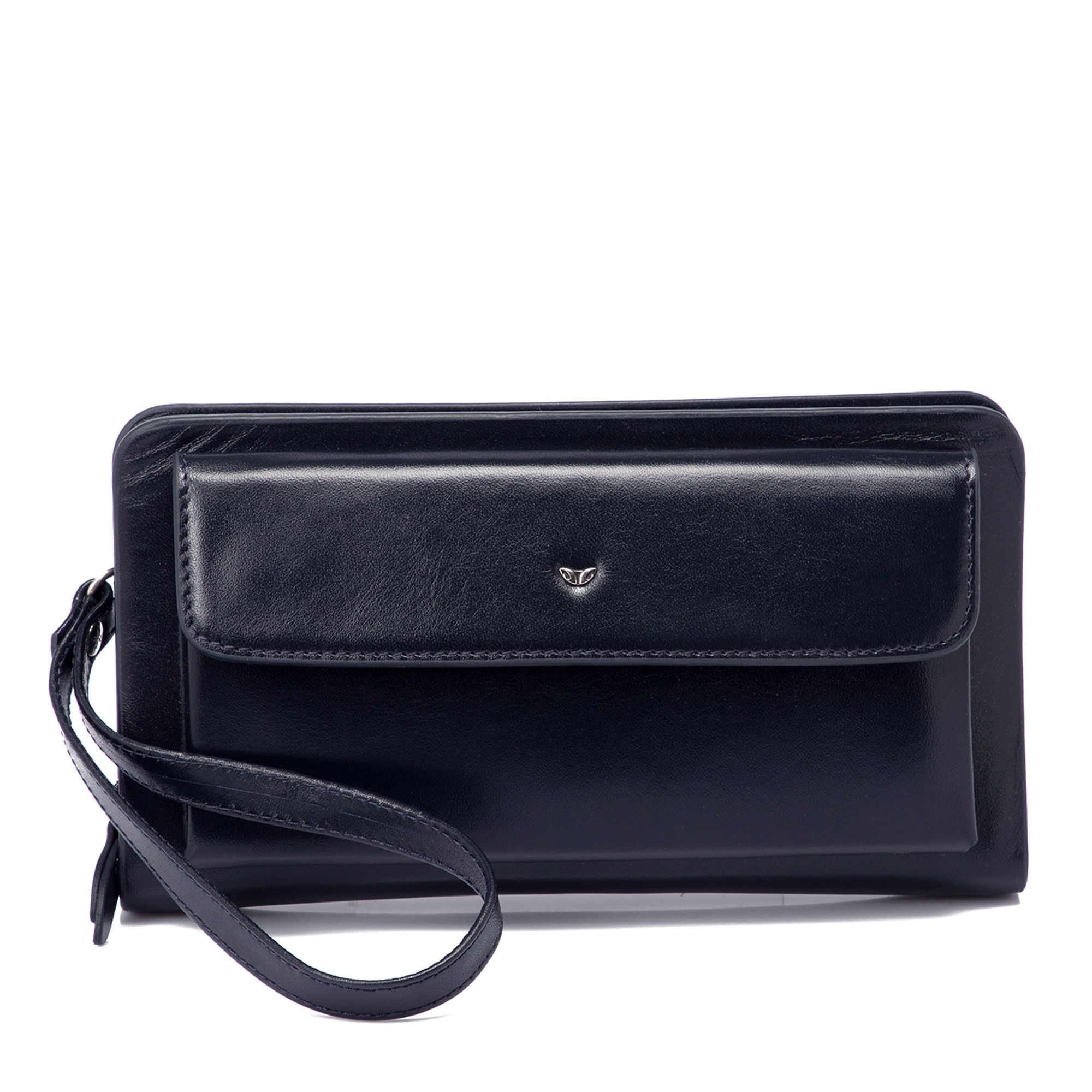 Tünd Göy Dəri Kişi Əl Çantası