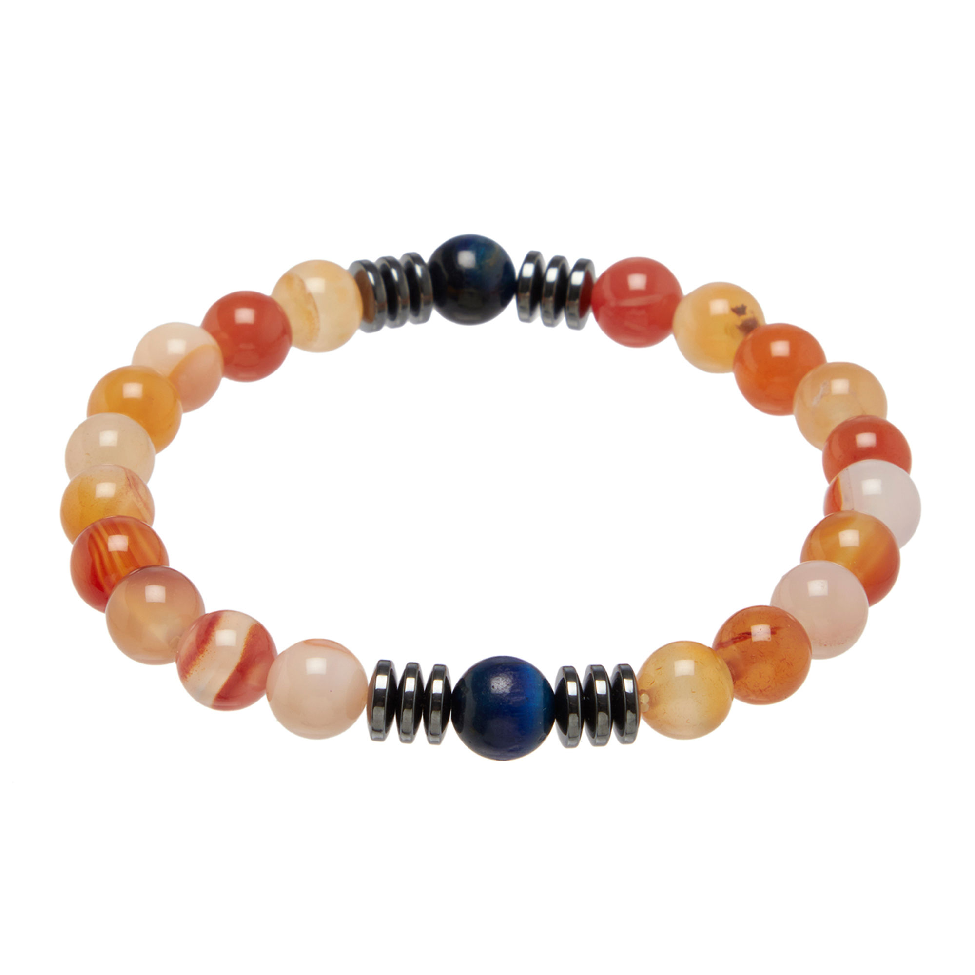 Narıncı Təbii Daş Kişi Biləklik