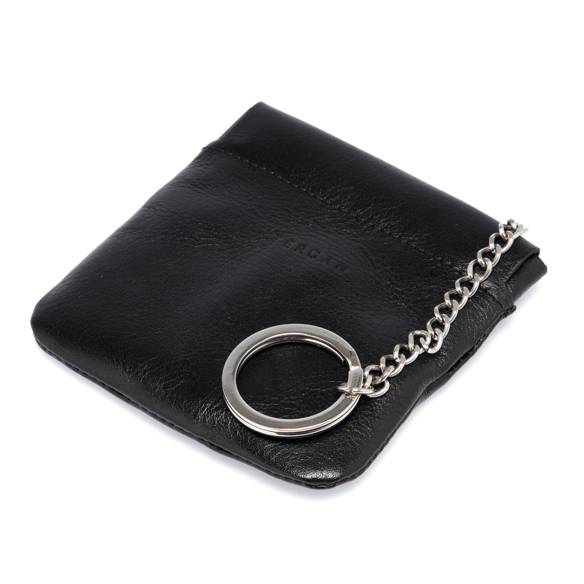 Qara Dəri Unisex Açar Qabı