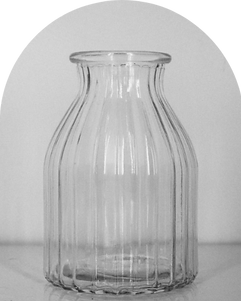 Ribbed Glass Posy Vase for hire from Bloom Illusions