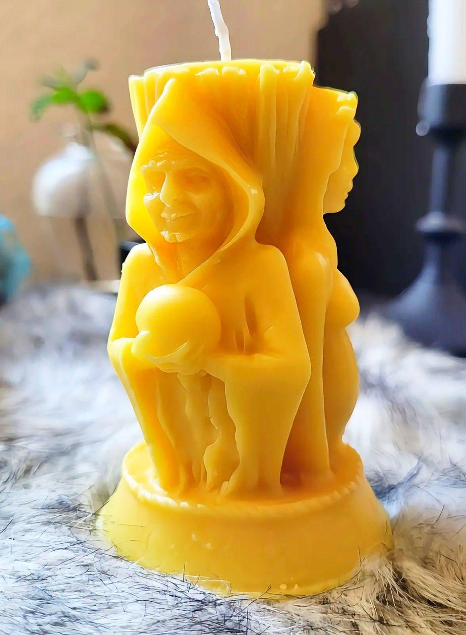 Thumbnail: The crone, the maiden & the pregnant woman candle