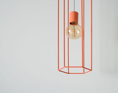 Lampe suspendue orange