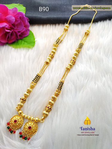 Mangalsutra Designs 40 Grams 40 Gram Gold Ganthan Temple Jewellery