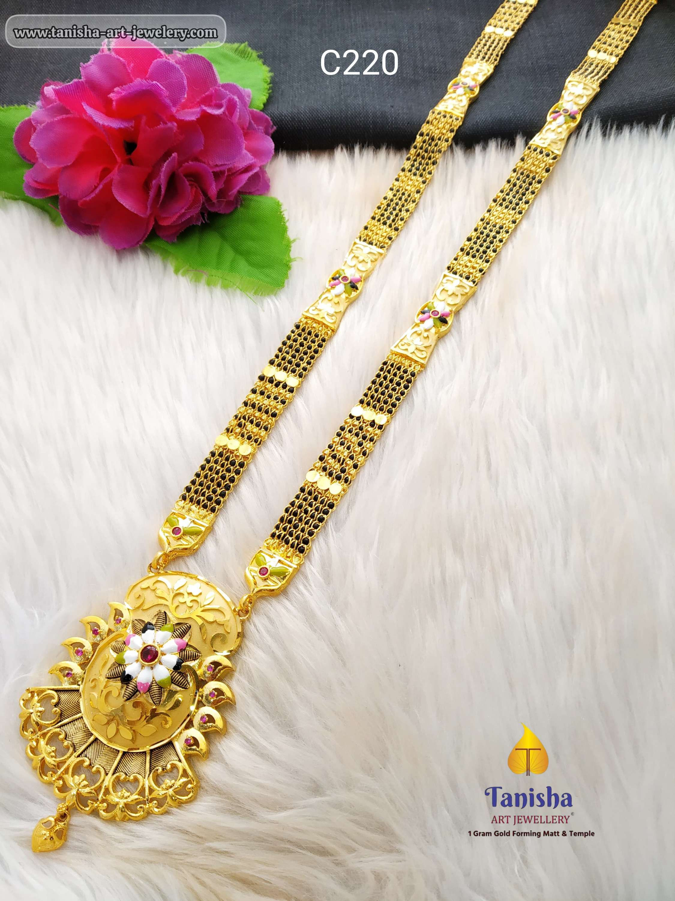 5 line Color Minna Charming Long Mangalsutra