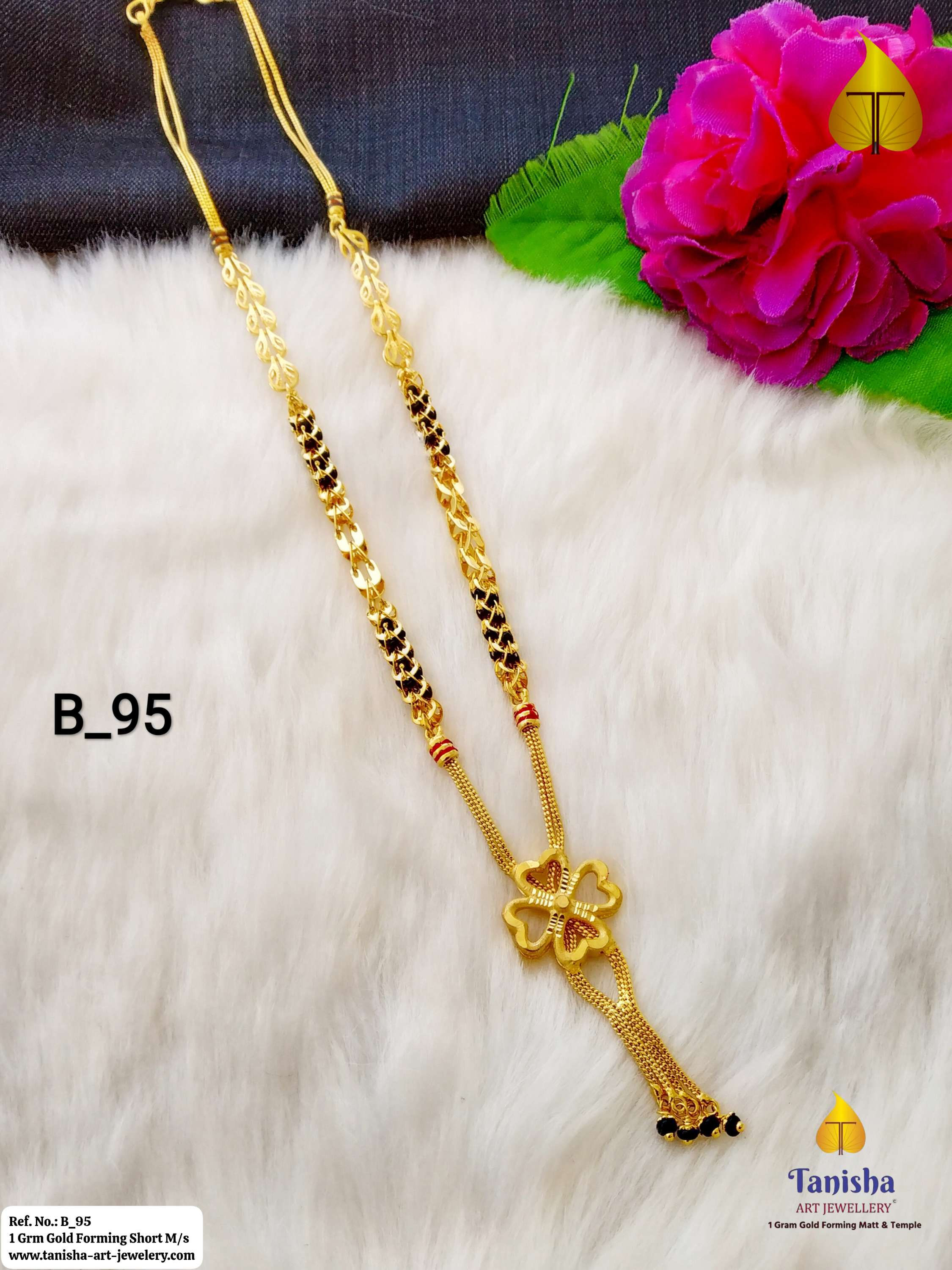 Flower Design Nano Short Mangalsutra