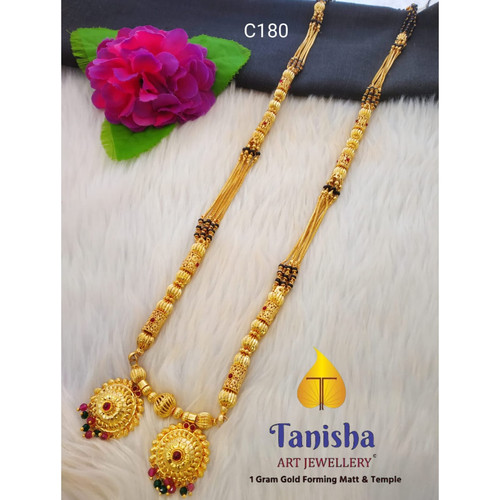 Temple Jewellery Long Mangalsutra Designs Images Pendant