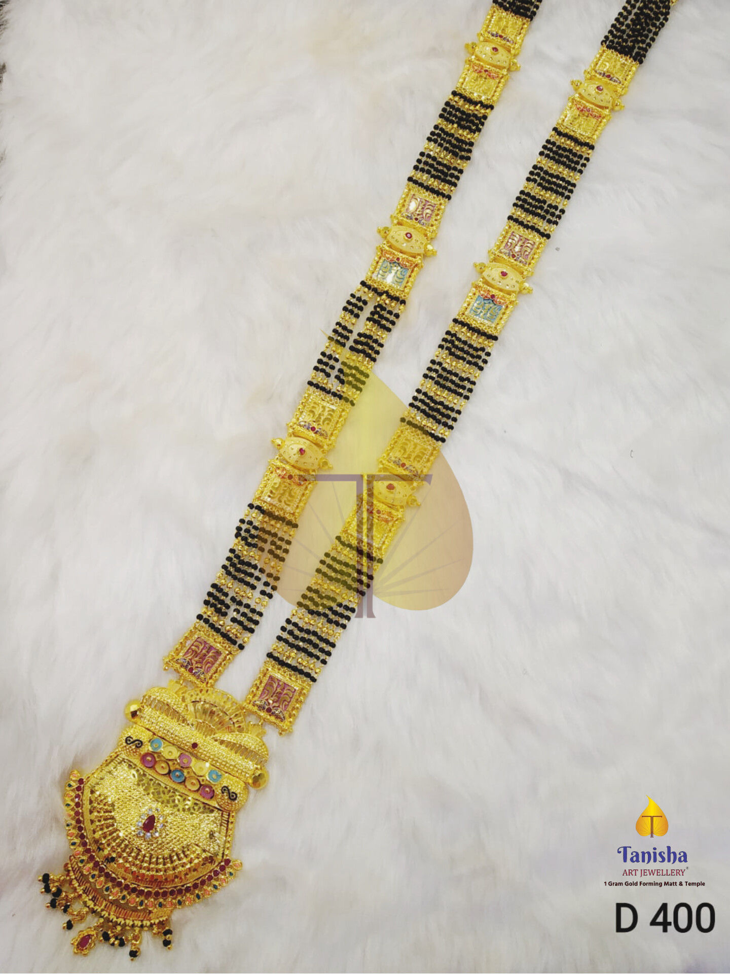 1 Gram Gold Forming Collie mangalsutra