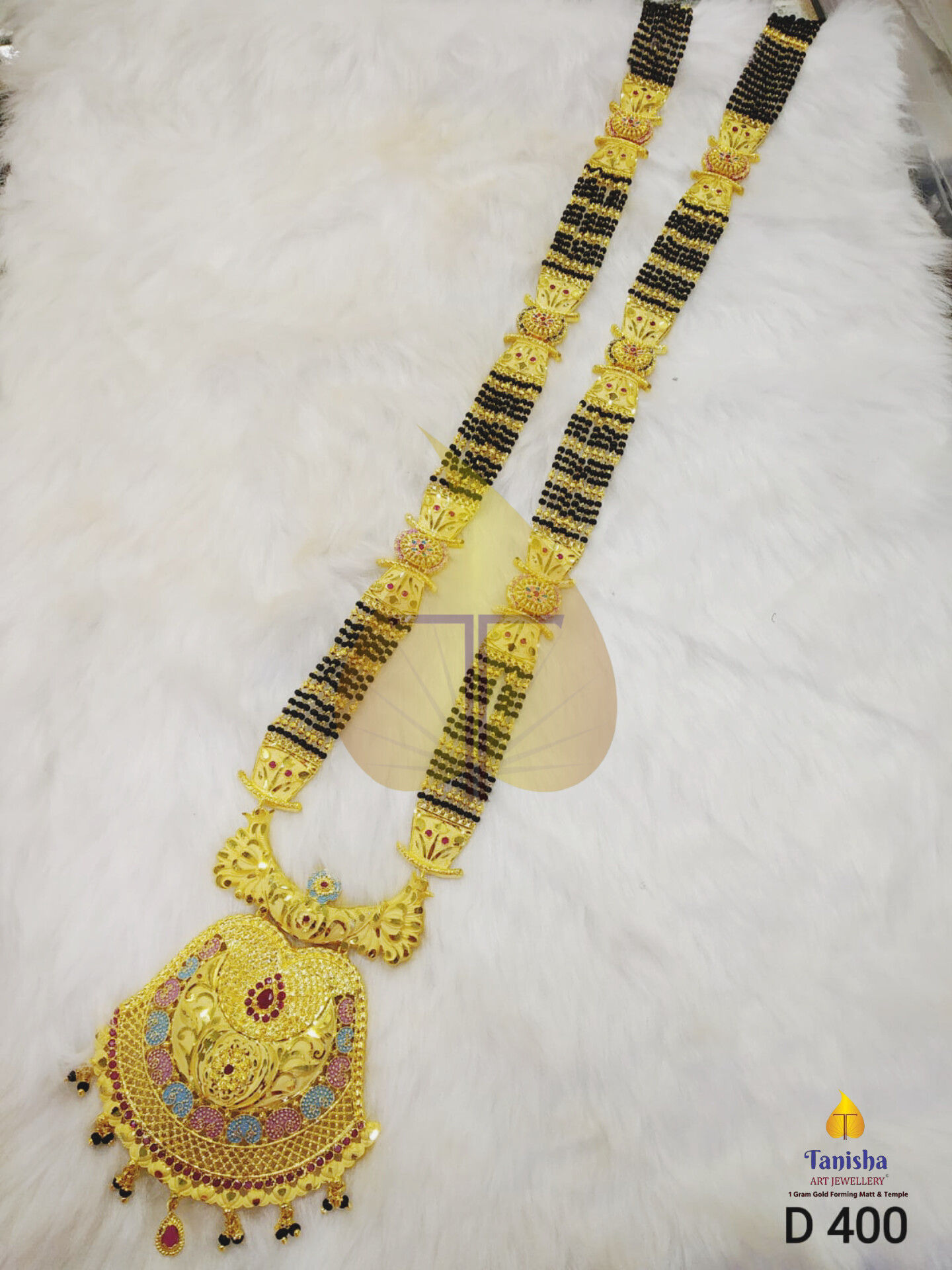 1 Gram Gold Forming Collie Mangalsutra