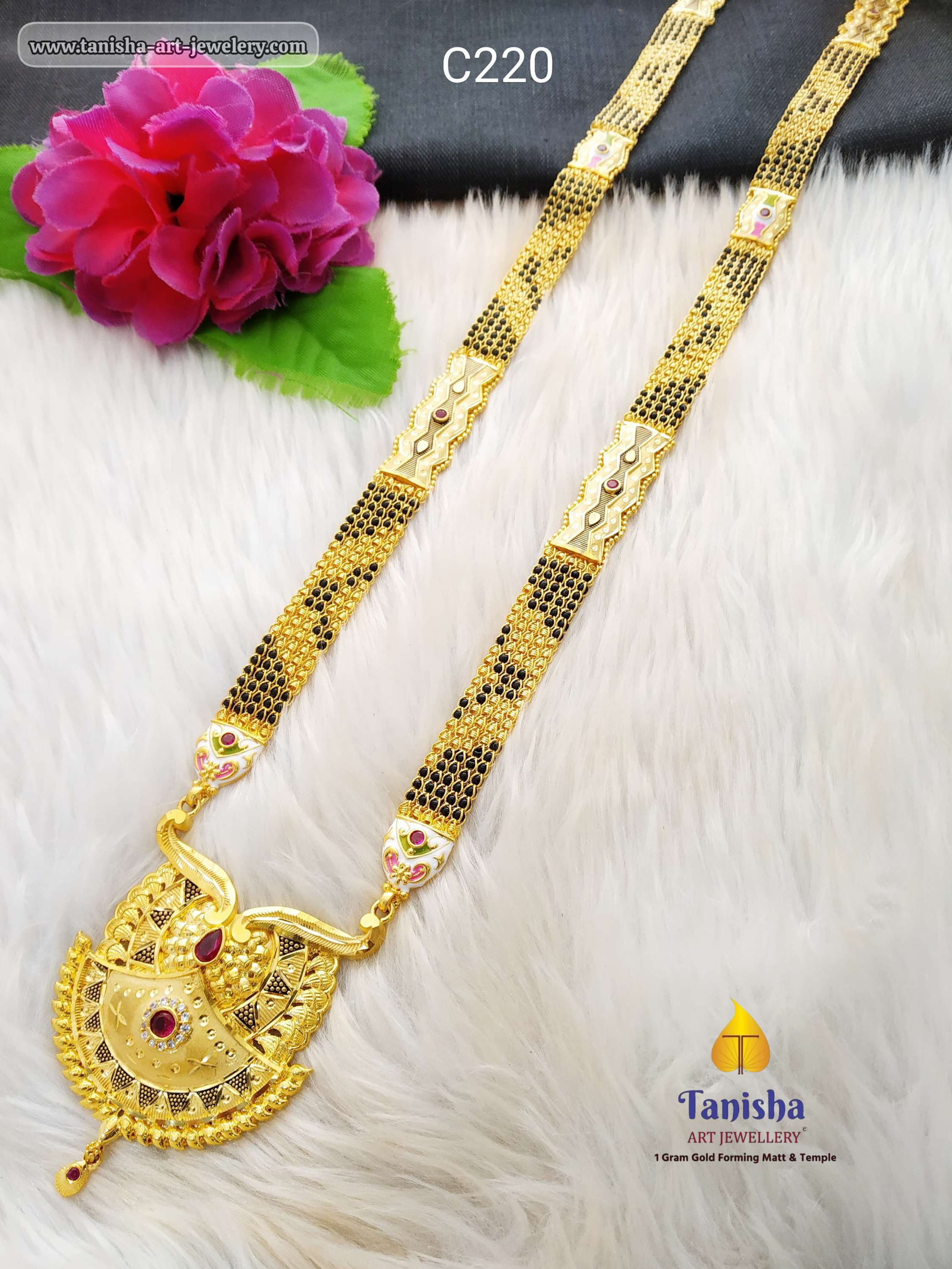 5 line Color Minna Fancy mangalsutra