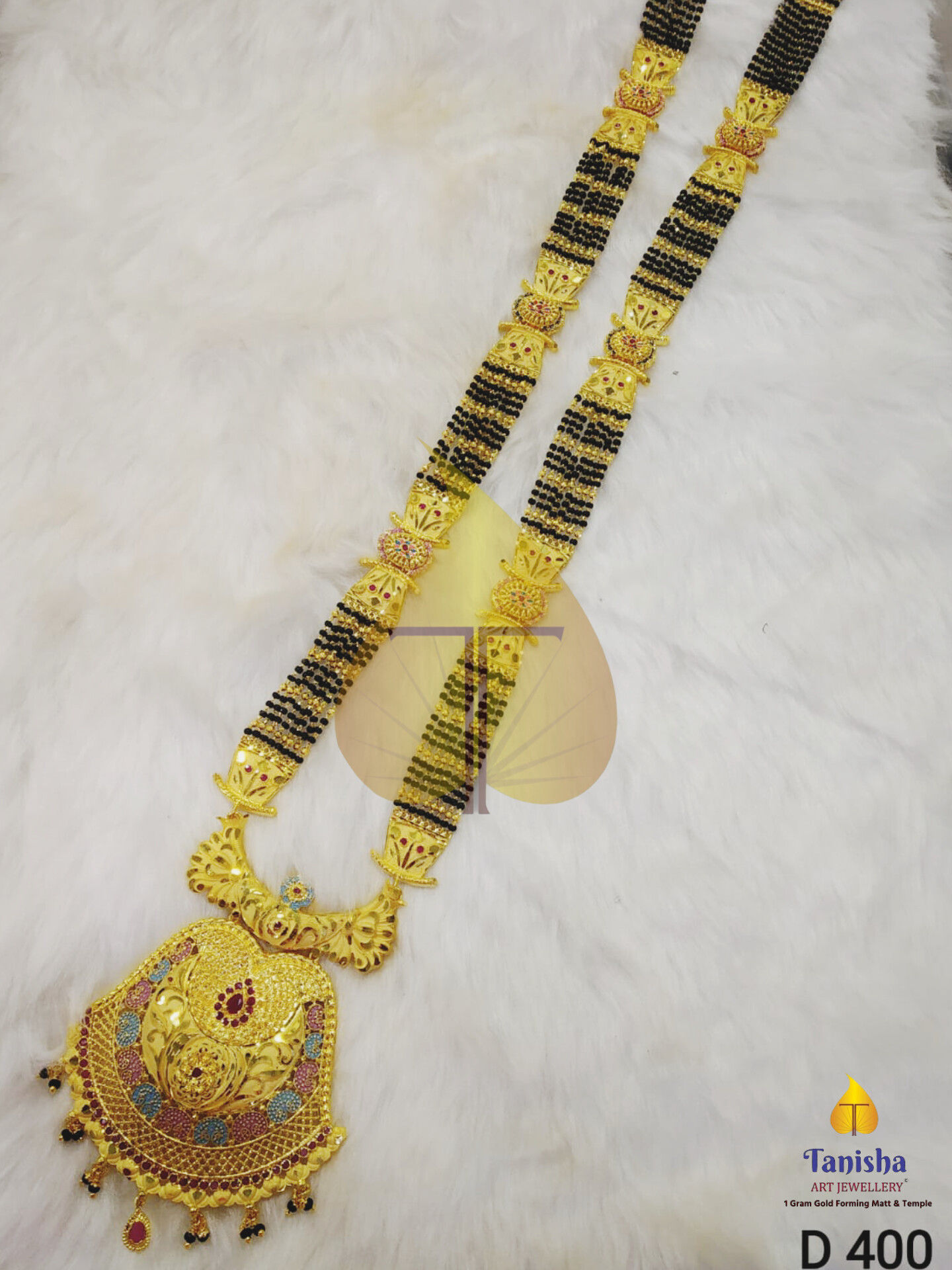 1 Gram Gold Forming Collie mangalsutra