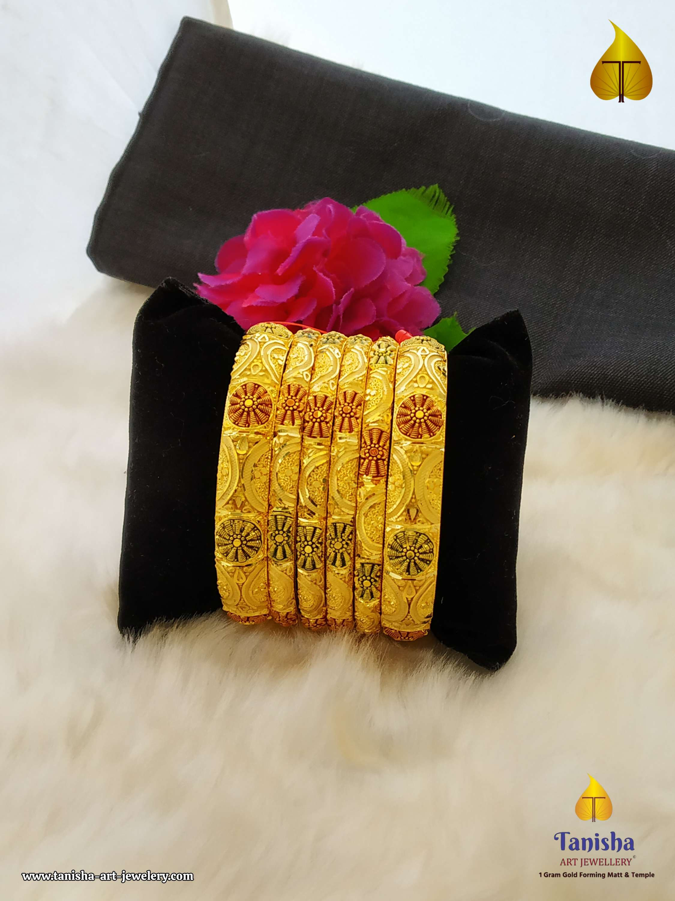 1 Gram Gold Forming 6 Pic Bangle Set