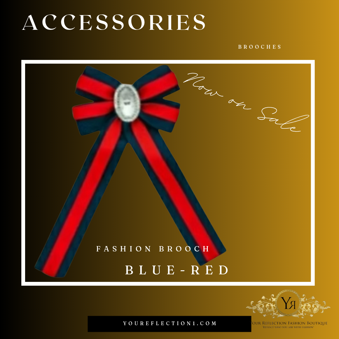 BLUE & RED - Fashion Brooche