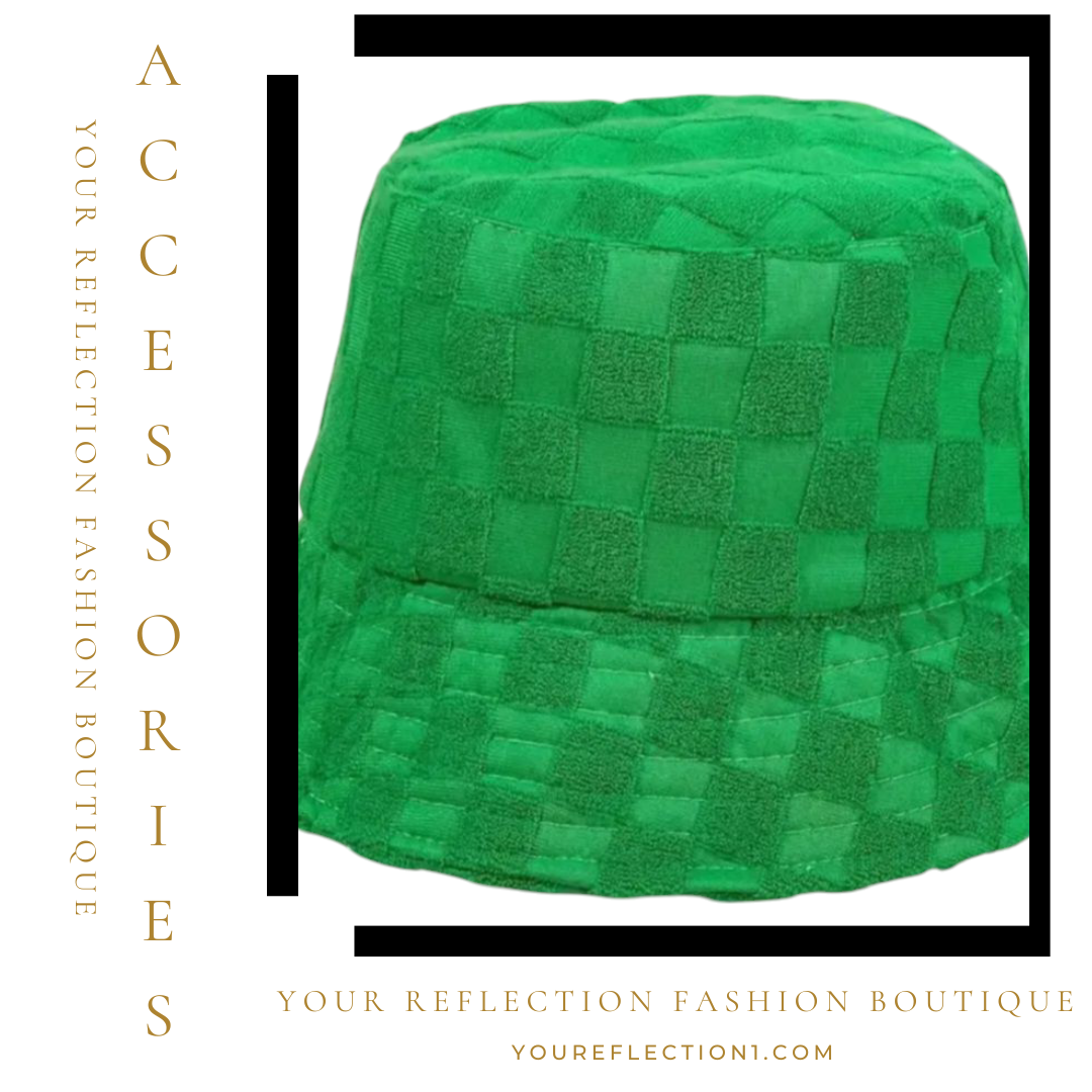 The EMERALD Weave Checkered Bucket Hat