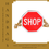 Thumbnail: Gold Trim Shop Sign Crossbody Bag