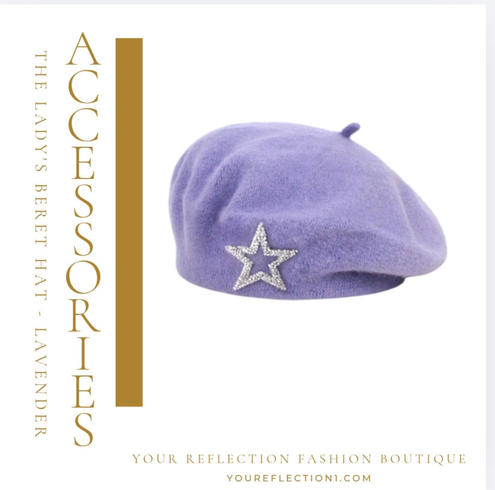 The Lady Beret Hat - Lavender
