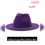 Thumbnail: PURPLE-Unisex Large Brim Fedora Hat