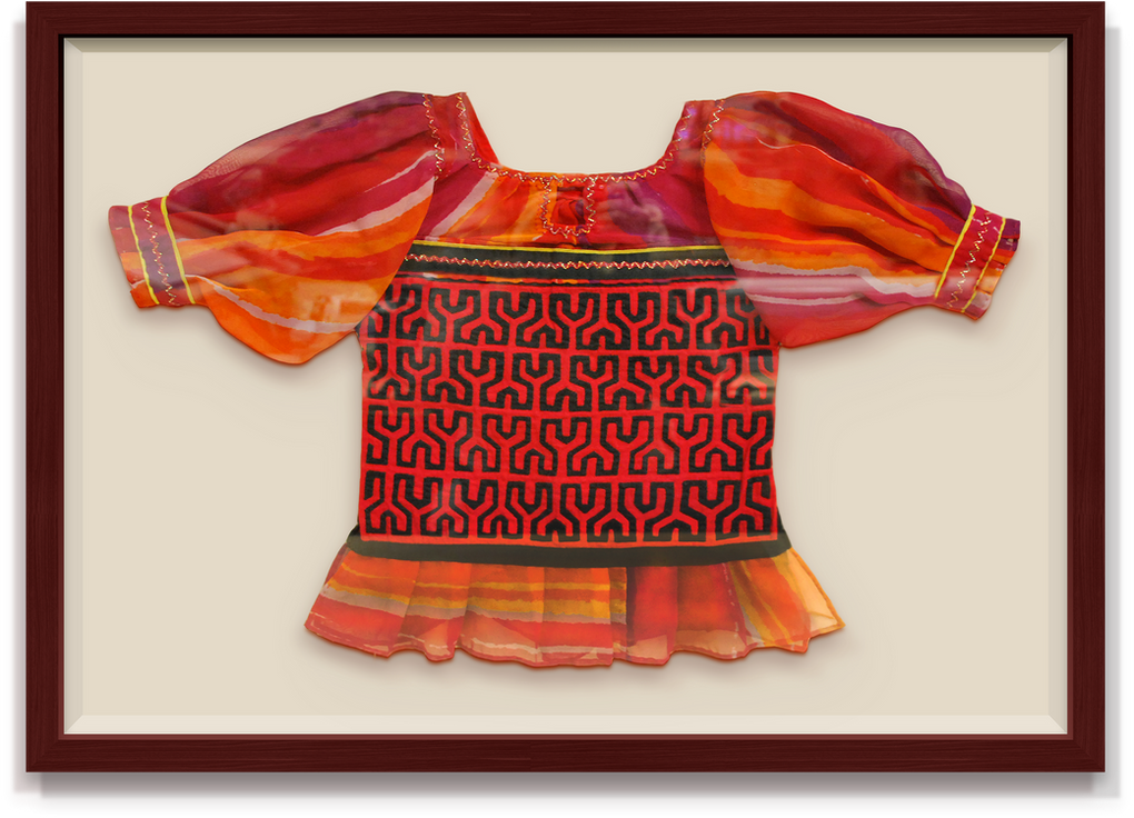 A framed child’s dress