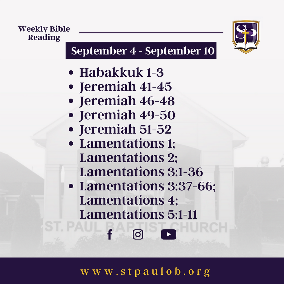 Weekly Bible Reading