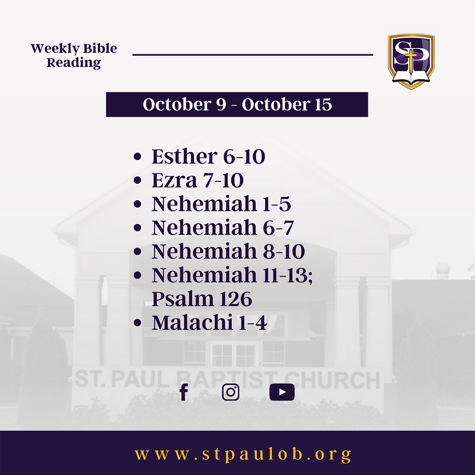 Weekly Bible Reading