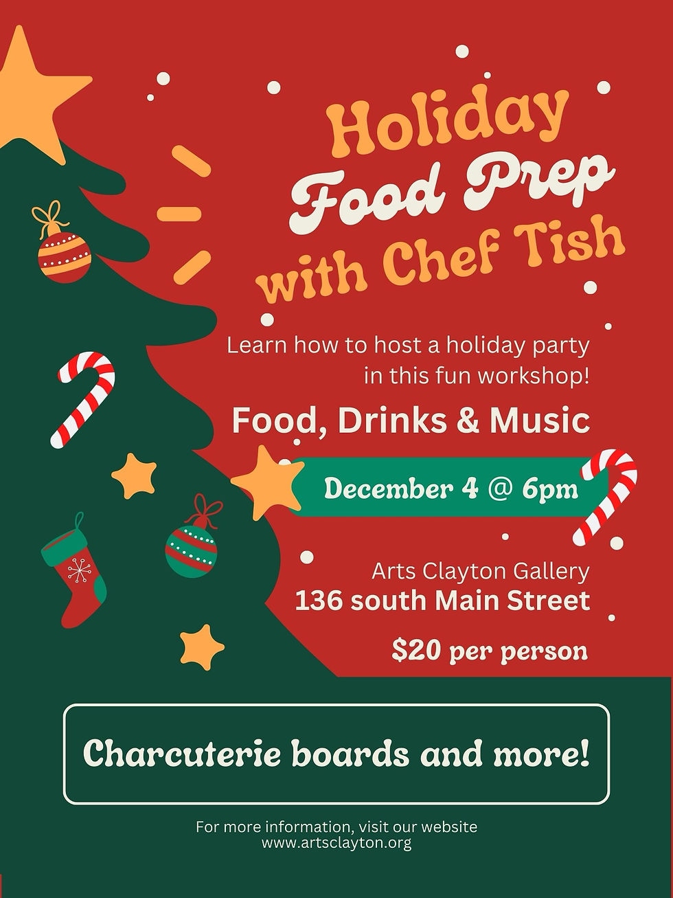 Holiday Food Prep with Chef Tish Dec. 4 6pm