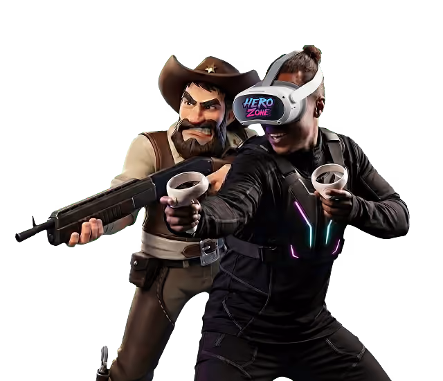 Hero Zone Familie Gruppe in VR-Arena