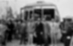 George Merrick, Doc Dammers, Jack baldwin and Telfair Knight in front of a trolley, 1925_e