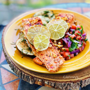 Salmon In Lemon Garlic Sauce