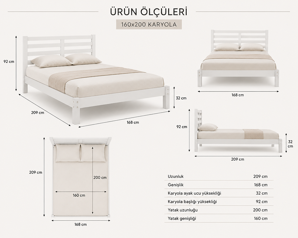 Küçük resim: İdek Home Livora Çift Kişilik Karyola