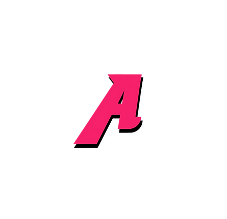 A Logo- pink, black & white.png