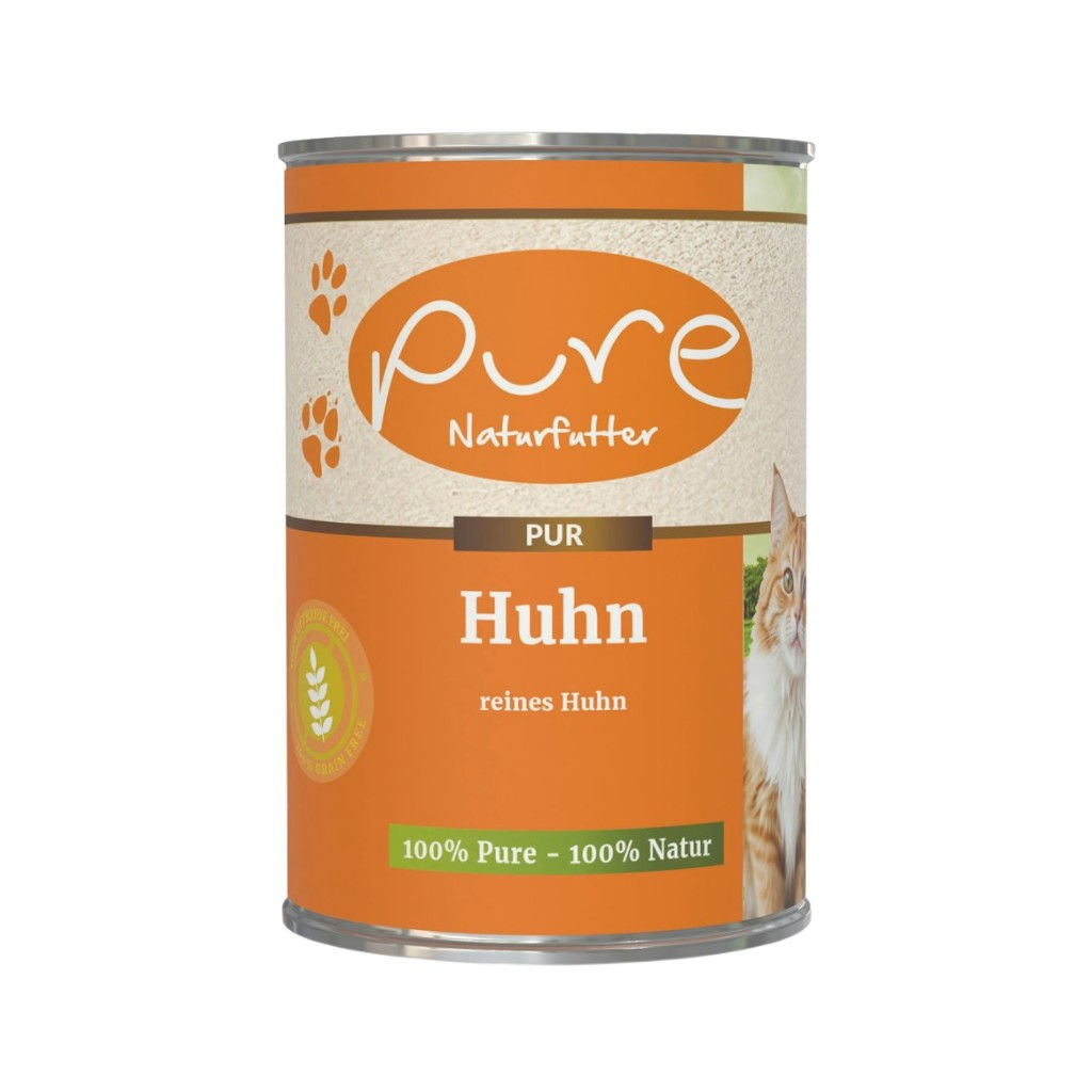 Katzenmenü PUR-Fleischdose Huhn – Getreidefreies Nassfutter & BARF-Alternative
