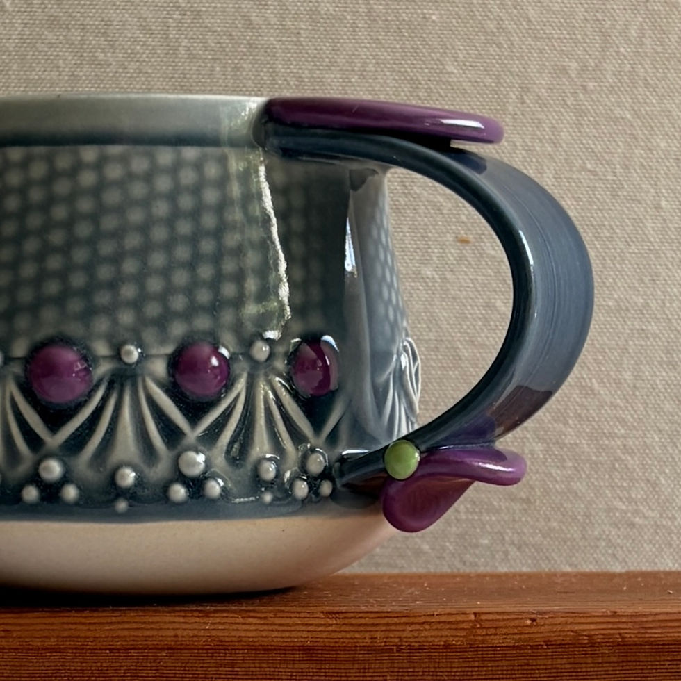 Thumbnail: Round Bottomed Mug, Midnight Blue/Multi