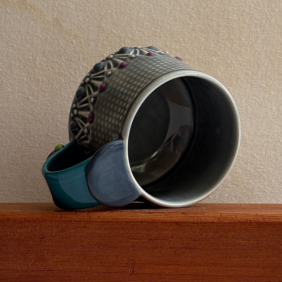 Thumbnail: Round Bottomed Mug, Midnight Blue/Multi