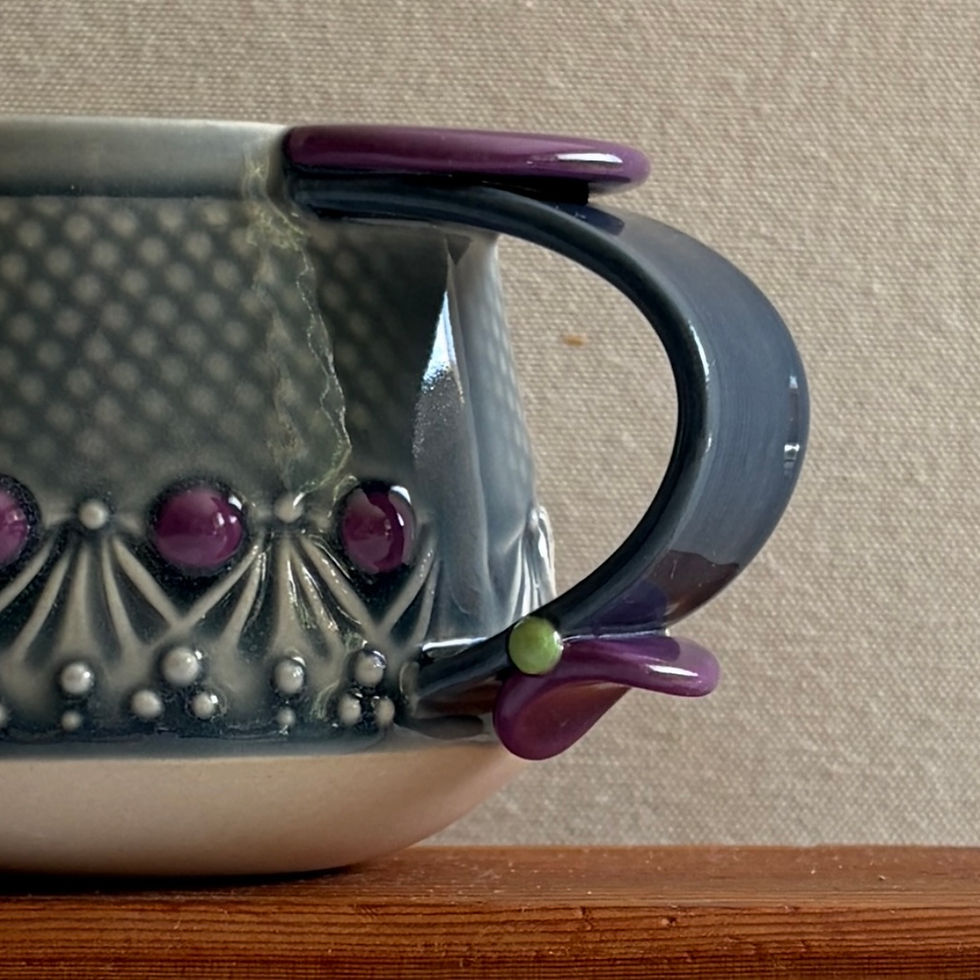 Thumbnail: Round Bottomed Mug, Midnight Blue/Multi