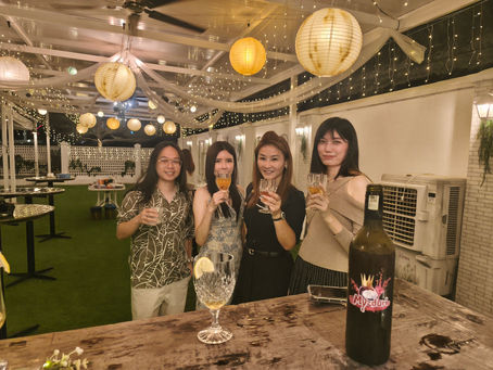 Business owners and professionals enjoying Myzduri cocktail liqueurs at a private networking gathering in Malaysia.