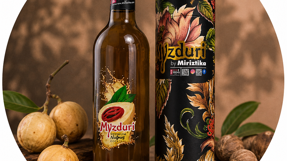 Premium Malaysian Nutmeg Cocktail Liqueur made with real Penang nutmeg