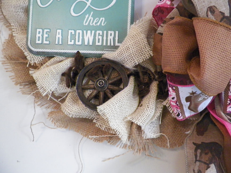 Thumbnail: Burlap Cowgirl wreath
