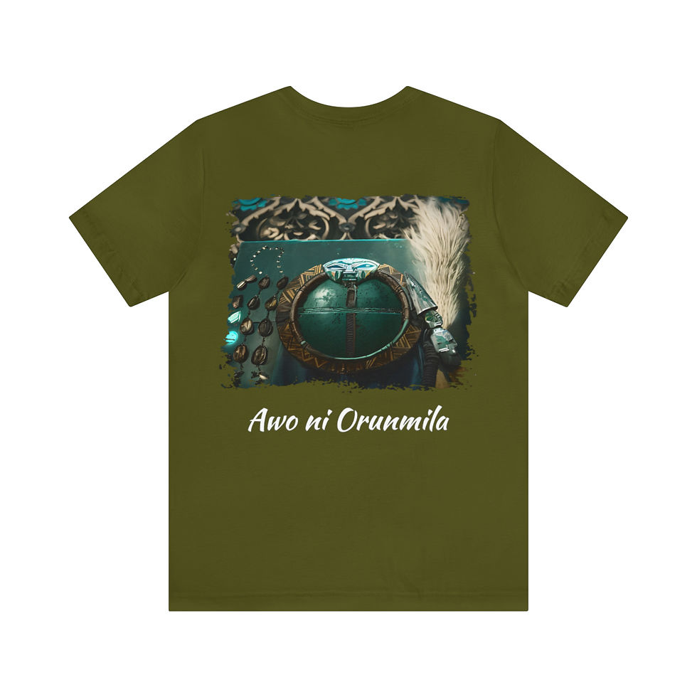 Thumbnail: Unisex Jersey Short Sleeve Awo ni Orunmila 5 Dark Colors