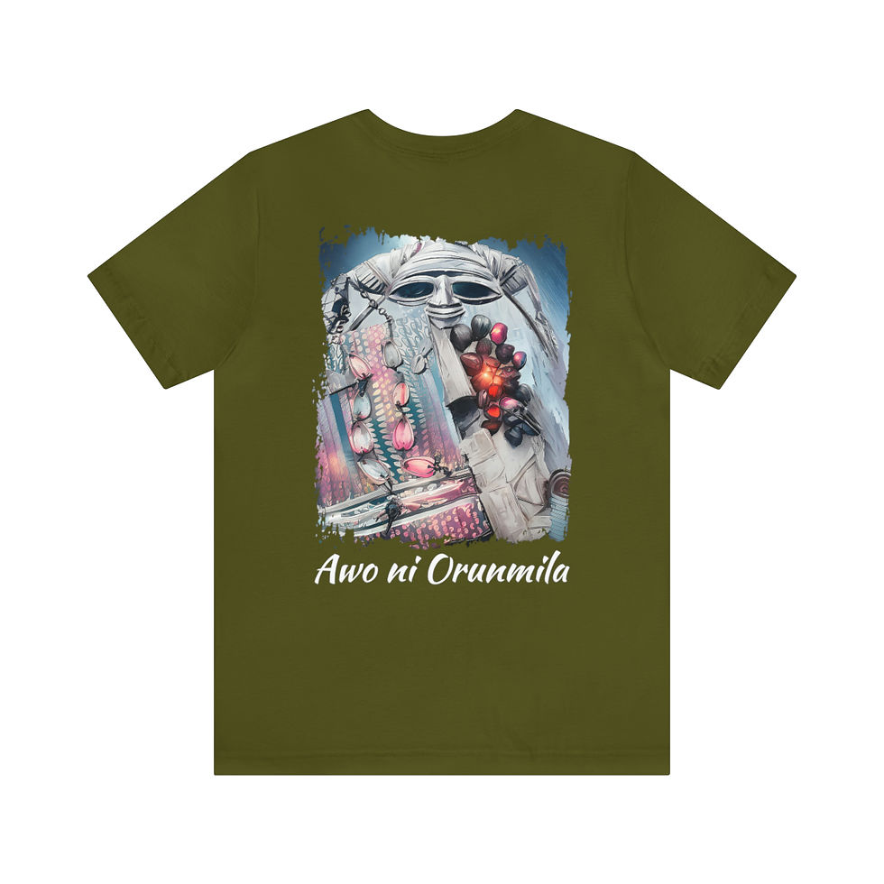 Thumbnail: Unisex Jersey Short Sleeve Awo ni Orunmila 6 Dark Colors