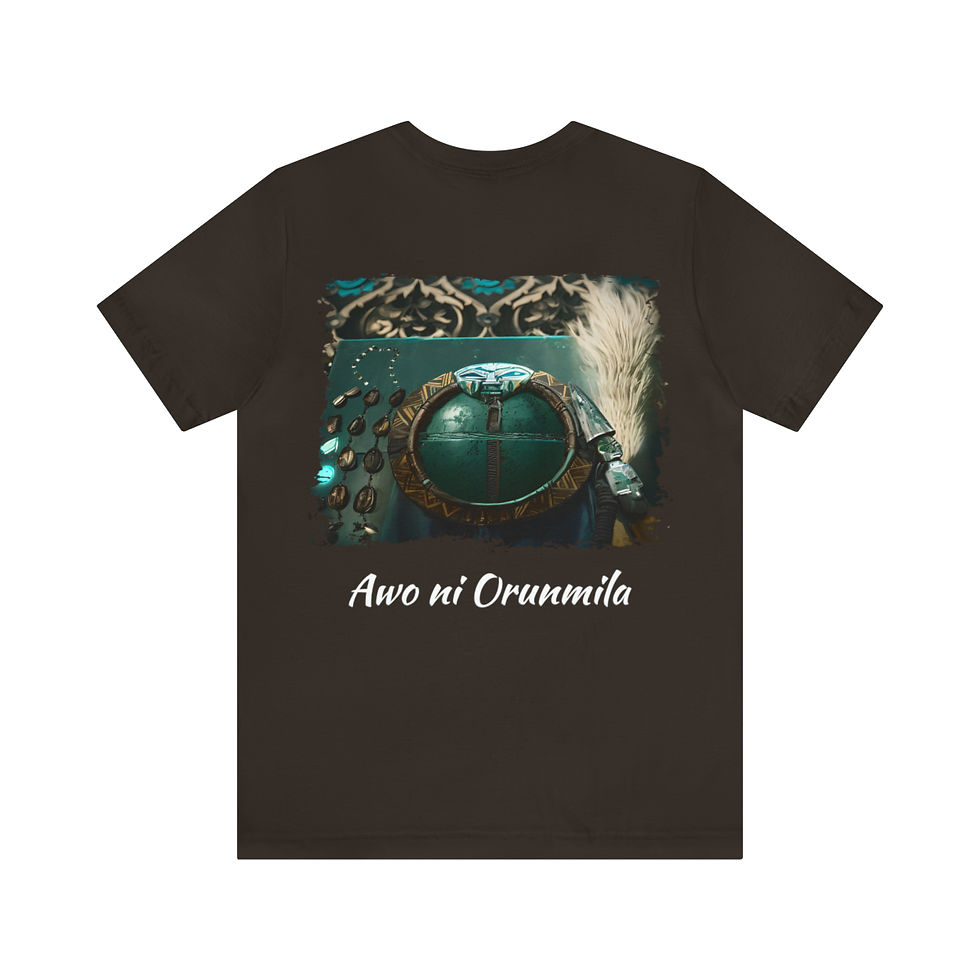 Thumbnail: Unisex Jersey Short Sleeve Awo ni Orunmila 5 Dark Colors