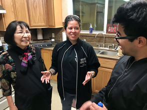 Buddhist members having a conversation.