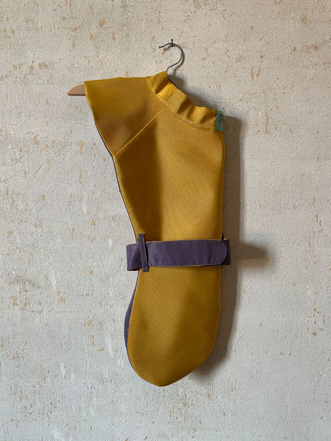 Impermeabile cane reversibile giallo