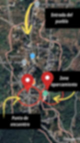 Indicaciones aparcamiento y punto de encuentro