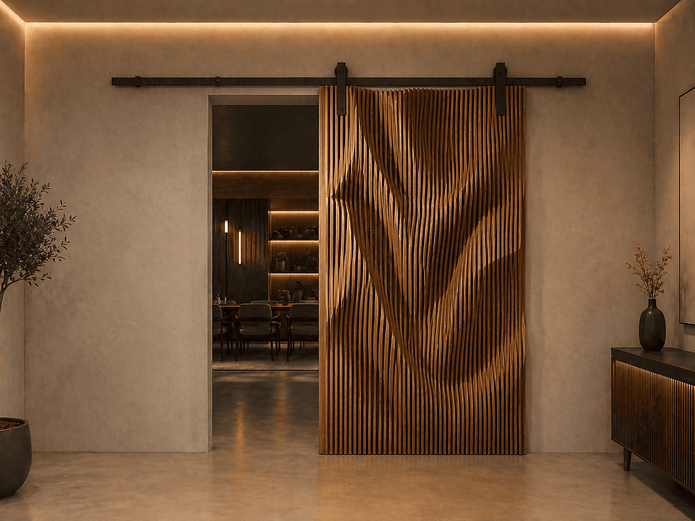 single wood interior sliding door sahara dunes parametric wave design modern luxury interior
