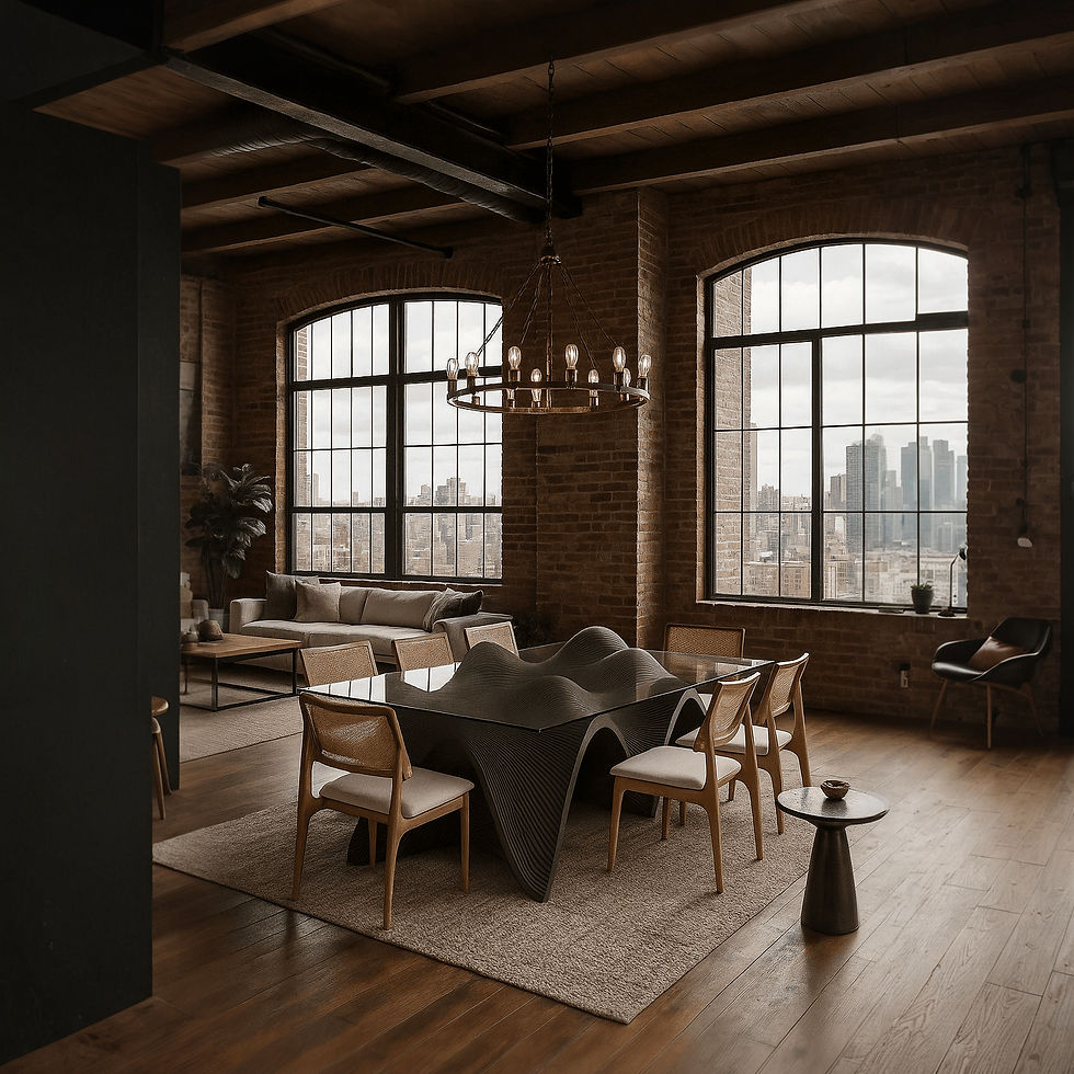 Alt 4: Customizable parametric dining table – birch or oak plywood, choose your color and dimensions for a perfect dining spa